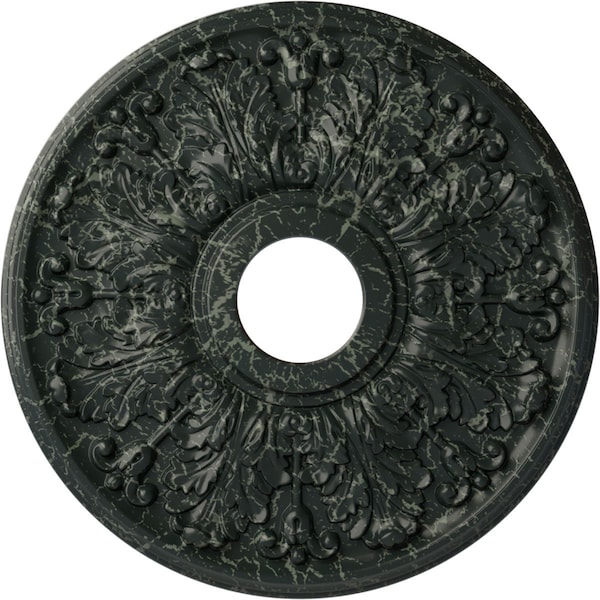 Ekena Millwork Apollo Medallion (Canopies up to 5 5/8"), 16 1/2"OD x 3 5/8"ID x 1 1/8"P, Painted Turtle Crackle CM16APPTC - main
